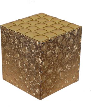 Niyazi Handicraft Pidha Qushan Golden-1 Wooden All Purpose Chowki