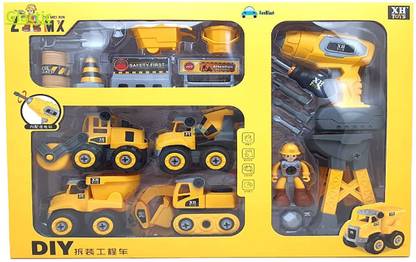 Galactic DIY Toy Set of Vehicle Set - Assembly Toy Disassembling Trucks Play Set Unbreakable Construction Building Toy Car with Screwdriver, Robot Toy Car for Kids- Age 3+ Years (Child Best Gift)