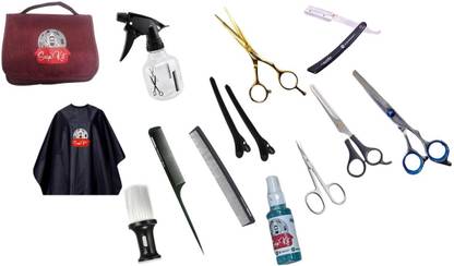 SnipKit Professional Combo Kit for hair cutting 13pcs for home and barber use