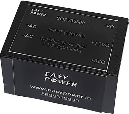 microsmps Easy Power (180 -260) VAC to dual output 3.3-5VDC/400 mA SMPS Power Supply Electronic Hobby Kit
