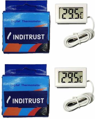 Inditrust 2 PCS Portable LCD Electronic Temperature Meter digital thermometer for Refrigerator Coolers Chillers Touch Free Kitchen Thermometer
