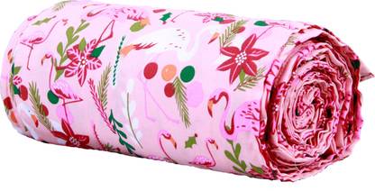 BUMBLEBELLS Bengkung Belly Binding cloth_ANTI-MICROBIAL FABRIC 17 Meters long 7.5 inch width_Peach Base Bird Design Poplin cotton fabric