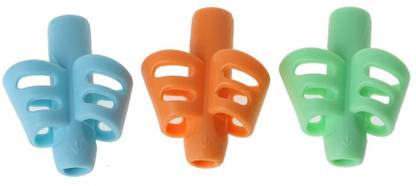 Gugzy 3 Pcs Two-finger Pencil Grips for Kids Silicone Children Pencil Holder Handwriting Learn Writing Training Grip Pencil Grip