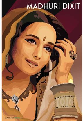 madhuri dixit wall poster for heroin Fine Art Print