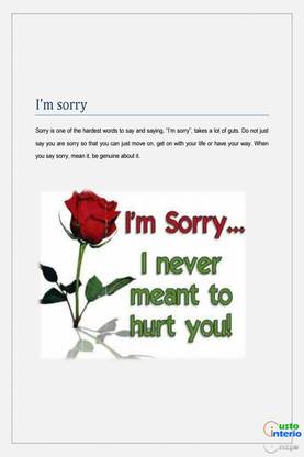 POSTER SORRY 3D Poster