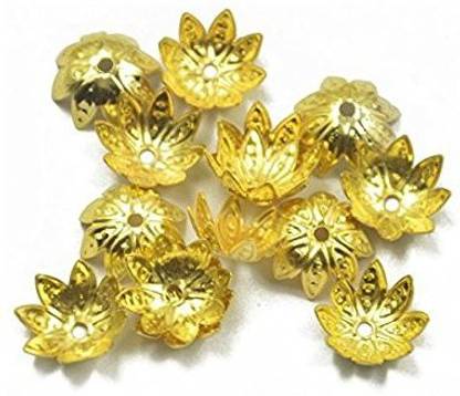 Crafto Flower Bead Cap for Jewellery Making, Pack of 100 Pcs