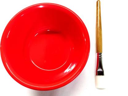 S Mark (Big) Size Facial Bowl & Brush For Salon And Parlor Use, Multicolor, Pack Of 1 Set