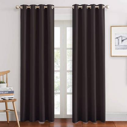 LE HAVRE 244 cm (8 ft) Silk Blackout Shower Curtain Single Curtain