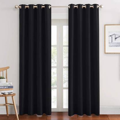 JUPON 153 cm (5 ft) Window Polyester Blackout Curtain (Pack Of 2)