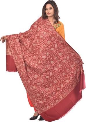 Royal-E-Kashmir Wool Embroidered Women Shawl