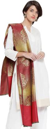 WEAVERS VILLA Pure Wool Woven Women Shawl