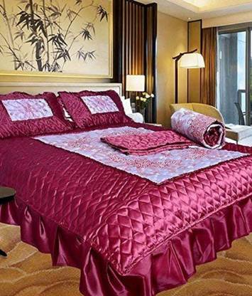 ManavRachit Satin King Sized Bedding Set