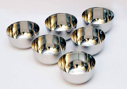 KNEssential Stainless Steel Serving Bowl Laser Dabur Tree Design