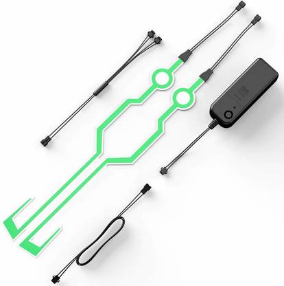ALLEXTREME LED Helmet Light Strip with 3 Modes Flashing Signal Sticker LED Helmet Strip Light