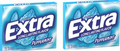 Wrigleys Extra Peppermint,(Pack Of 2),81g Long Lasting Flavor Chewing Gum