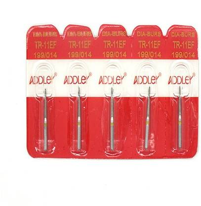 ADDLER Dental Bur TR-11EF Air Rotor FG Diamond Multilayered coated Abrasive Autoclavable Head size 014 Pack of 5 Burs Dental Implant