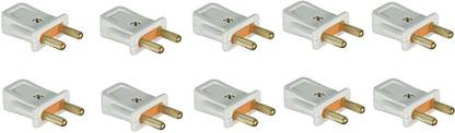 SUCHETA Premium Quality 2 Pin Plug Top (PACK OF 10 PCS) Two Pin Plug