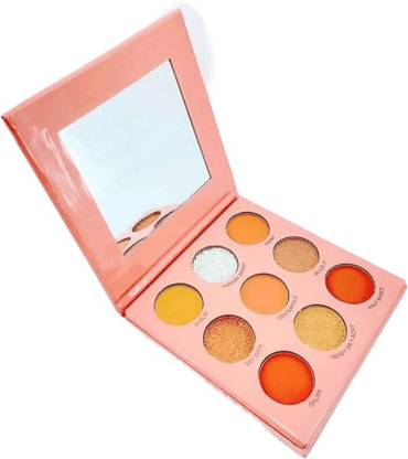 s.f.r color Baby Got Peach Pressed Pigment 9 Multicolor Palette ( Glitter,Shimmer,Matte) 9 g