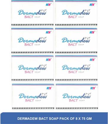 Dermadew BACT Soap - best antibacterial soap(pack of 8)75g