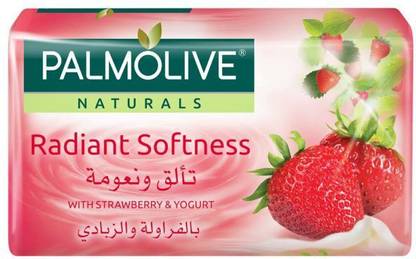 PALMOLIVE Naturals Imported Bar Soap with Strawberry and Yoghurt 170 gm, Pack of 6