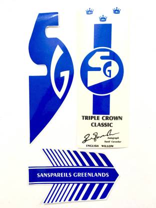 SG Triple Crown Sanspareils Premium Quality BAT STICKER Bat Sticker