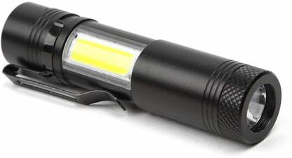 RETRACK XPE+COB LED Rechargeable Tactical Flashlight Zoomable 3 Modes USB Charging Torch Built-in 14500 Battery with USB Cable Storage Box Outdoor Spotlight Flashlight Lamp Waterproof Multicolor Torch