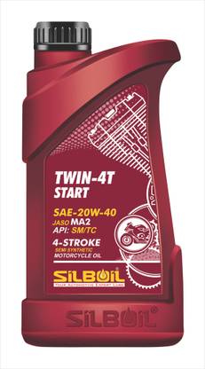 SILBOIL MCO 103 TWIN 4T- START 20W- 40 SM/TC MA-2 Synthetic Blend Engine Oil
