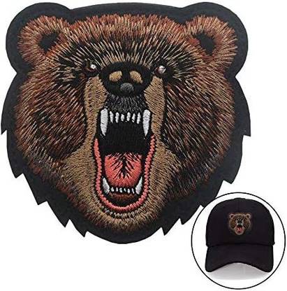 EHOPE Bear Patch Embroide Armbands Badges Patch Hook Loop Patches 3" x 3.15" Sized