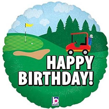 Betallic Burton Burton Happy Birthday Golf Foil/Mylar Balloon