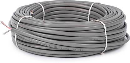 Smuf Flat 2 Core Copper 1.5 sq/mm 1.5 sq/mm Grey 30 m Wire