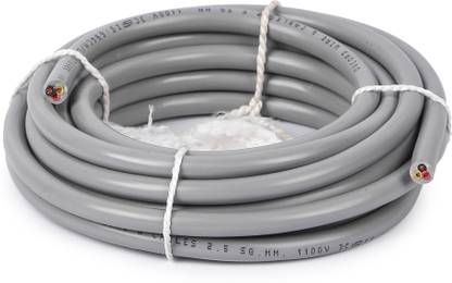 Oxcord OXCORD 3 core round copper 2.5mm wires & cables (2 Mtr / 2.18 Yard / 6.56 Feet) 2.5 sq/mm Grey 6.54 ft. Wire