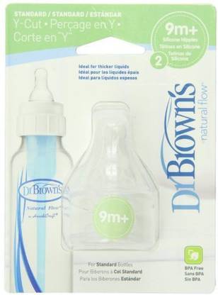 Dr. Brown's Natural Flow Y-Cut Standard Nipple - 8 Count - 250 ml
