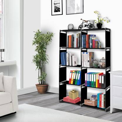 octavic Plastic 10 Shelf Book Organizer Plastic Open Book Shelf