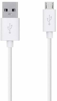 getcell Micro USB Cable 2 A 1 m PVC 1 m Micro USB Cable (Compatible with Mobile, Tablet, BT speakers, Powerbank, game consoles, white)
