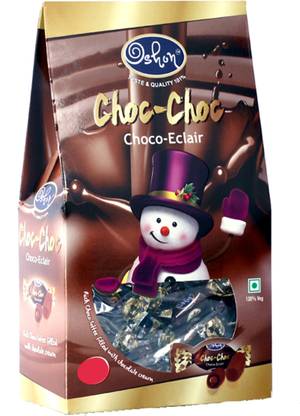 Oshon Choc-Choc Chocolaty Choco-Éclair Toffee - 100 Pieces - Box Chocolate Toffee