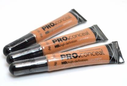 HNB23 MAKEUP COMBO KIT FOR GIRLS,Pro Concealer 3 X Gc984 Toffee Hd High Definition Liquid Conceal Each 8 G pack of 3 Concealer