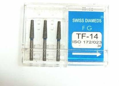 ADDLER DENTAL DIAMOND BUR TF 14 HEAD SIZE 2.3 MM FG AIR ROTOR SWISS DIA PREMIUM BURS. Dental Elevator