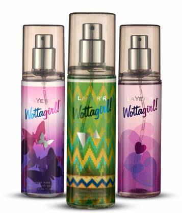 LAYER'R Wottagirl Secret Crush ,Spell Bound, Amber Kiss Body Spray - For Women