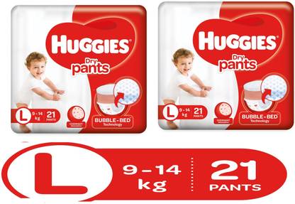 Huggies Dry Pants Large Size Diapers - 21+21 Pieces - L
