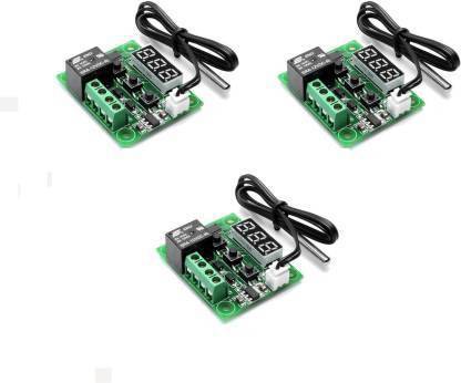 shraddha robotics XH-W1209 DC 12V LED Digital Thermostat Temperature Control Thermometer Thermo Controller Switch Module + NTC Sensor ( Pack of 3 ) Temperature Sensor and Controller Electronic Hobby Kit
