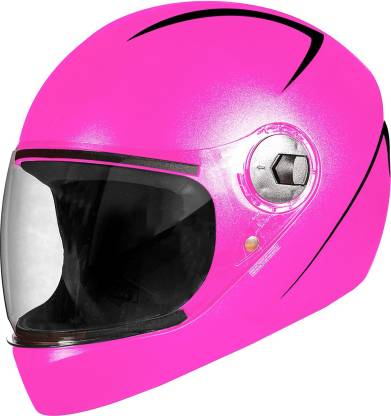 Steelbird SBH-21 Wiz Reflective Full Face Helmet in Pink Motorbike Helmet  (Pink)