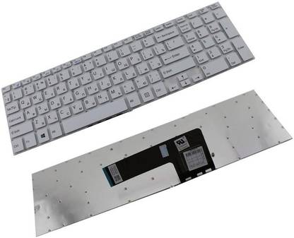 SDLAPPARTS Laptop Keyboard for Sony Vaio SVF15 SVF15A Series (White Color) Laptop Keyboard Replacement Key