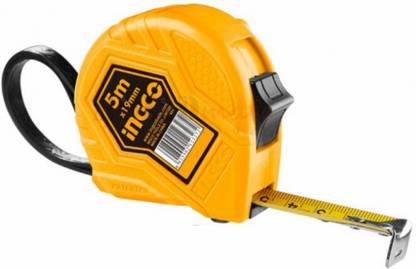 INGCO HSMT08352 Steel Measuring tape 5M x 19mm Double button, With metric and inch, Pure ABS material cover|Home Tools|Mechanical|Automobile|Industrial Tools Measurement Tape