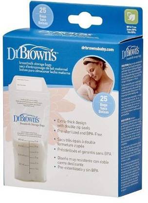 Dr. Brown's Breastmilk Storage Bags (Pack of 1, White)