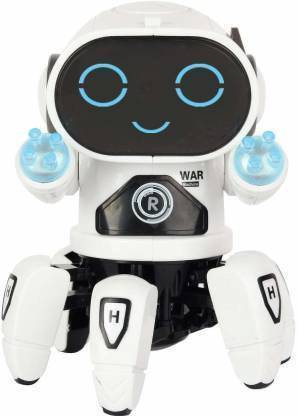 TrueBucks Musical And 3D Light Effects 6 Leg Bot Robot (White)
