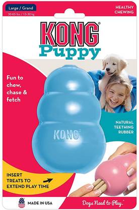 KONG Puppy Rubber Chew Dog Toy (Large) Rubber Chew Toy For Dog