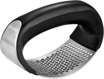 Charanraj Multi-Function Manual Garlic Press Grinding Slicer - Stainless Steel Garlic Slicer Crusher, Peeler and Chopper with Handle Garlic Press Garlic Press
