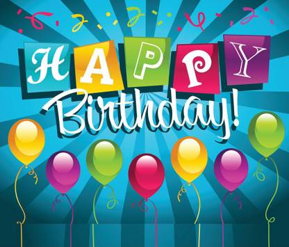 happy birthday Poster Size-12x18inch, Paper Thickness - 300 GSM For Office and Room Decorations Paper Print