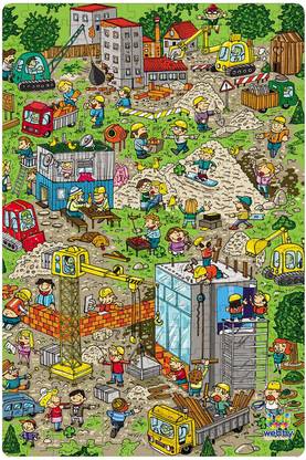 Webby Construction Site Illustration Jigsaw Puzzle, 252 pieces
