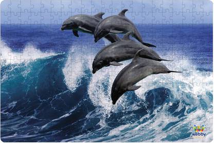 Webby Beautiful Dolphins Jigsaw Puzzle, 252 pieces